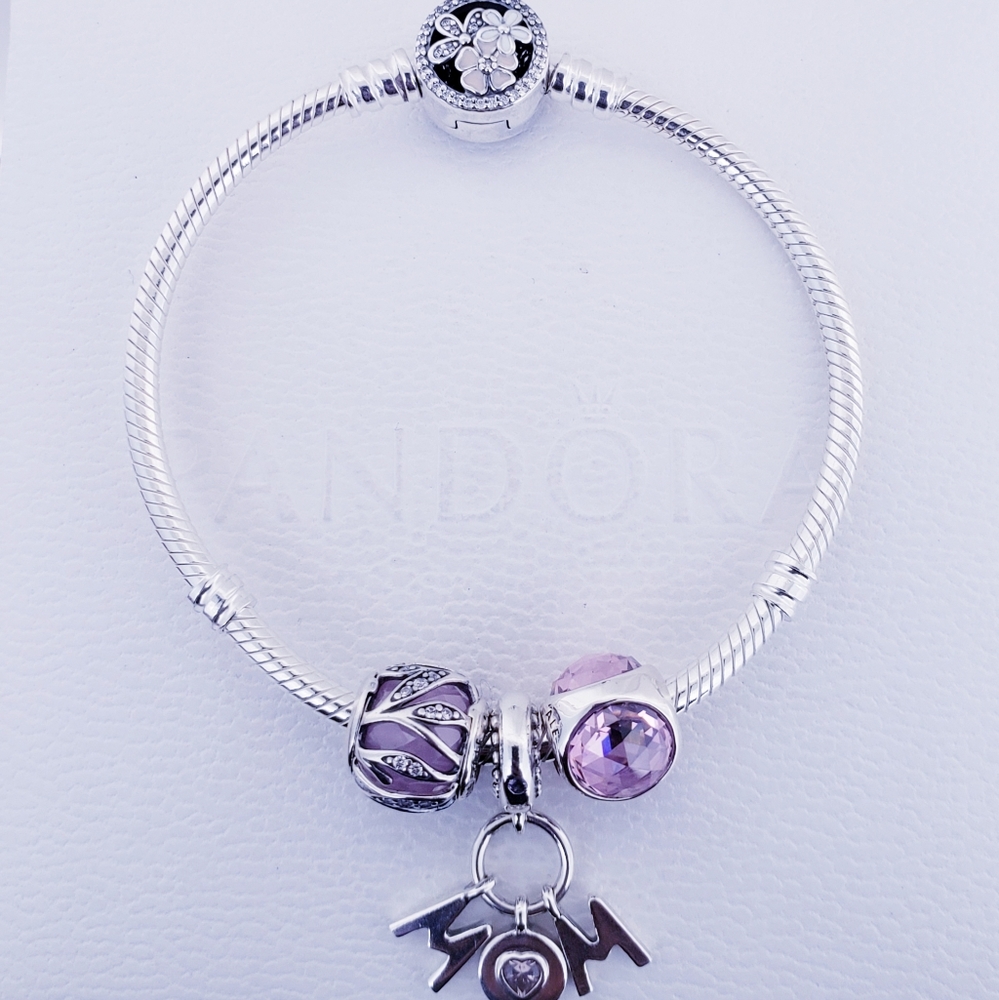 ⚘️4pc Authentic Pandora MOTHER'S BRACELET GIFT 🎁 SET